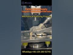 Zawór kulowy osadzony w węgliku wolframu – proces prasowania mechanicznego