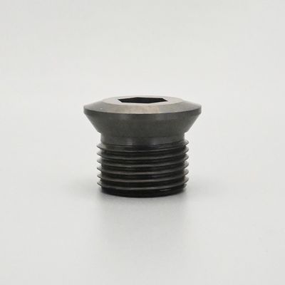 Custom Cemented Tungsten Carbide Alloy Spiral Thread Inner Hexagonal Head Water Spray Nozzle for PDC Drilling Oil Equipment