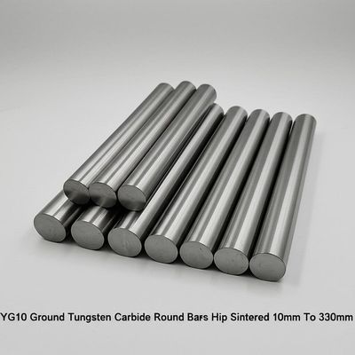 YG10 Tungsten Carbide Rod 10mm do 330mm Dia HIP Sintered