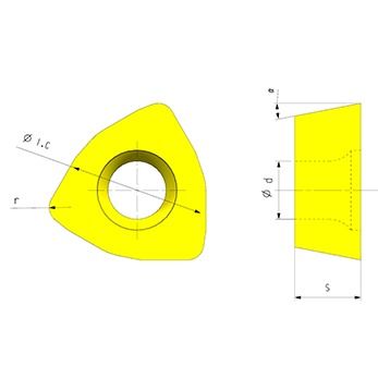 WPGT Model Frez wkładka CNC o średnicy 9.525mm i grubości 4.2mm do precyzyjnej obróbki skrawaniem