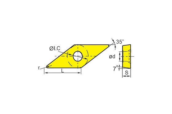 Precyzyjnie zaprojektowany wkład VCMT CNC z kątem 35° V i 7° C do cięcia stopów w wysokiej temperaturze