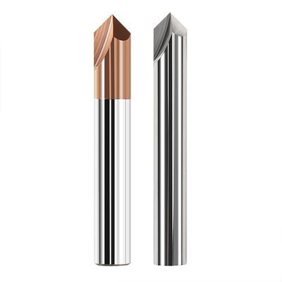 Frez trzpieniowy z węglika spiekanego z kątem 90° i fazą do obróbki kształtów płaskich w stali i stopach aluminium