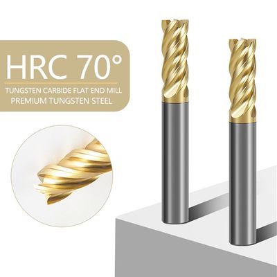 70° Twardość HRC 4-Flute Tungsten Carbide End Mill z powłoką Alnovz3 Specjalizuje się w cięciu frezowym CNC ze stali nierdzewnej