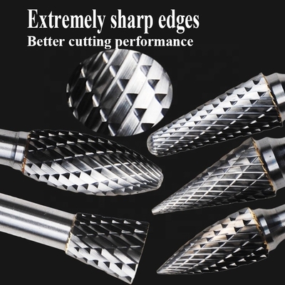 Sf5 Carbide Rotary Burr Type Wiertło do paznokci Pilniki obrotowe do metalu 1/4 Gratowanie Grinde