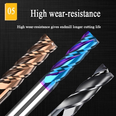 2,5 mm wewnętrzny frez 6 mm D10 Hrc60 Carbide Hrc55 do stalowego frezu bocznego 12 mm