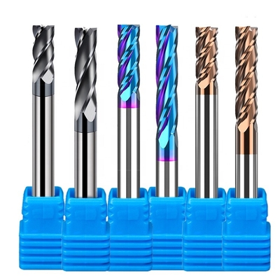 Hrc55 Carbide Solid 1/4 "2 4 flet zgrubny płaski kwadratowy frez do cięcia końcowego
