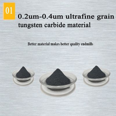 Hrc55 Carbide Solid 1/4 "2 4 flet zgrubny płaski kwadratowy frez do cięcia końcowego